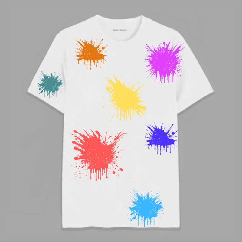 Holi Splash Round Neck T-Shirt